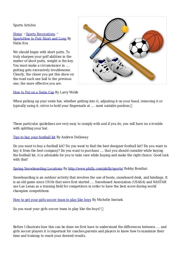 Sports & Recreations Sports Articles