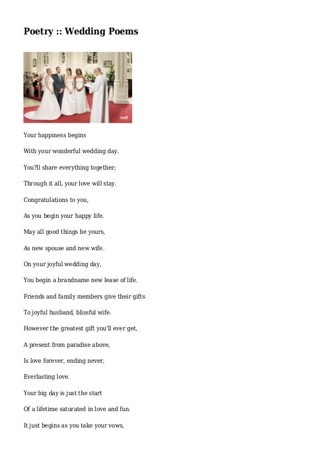 Poetry Wedding Poems poetry wedding poems 1 638