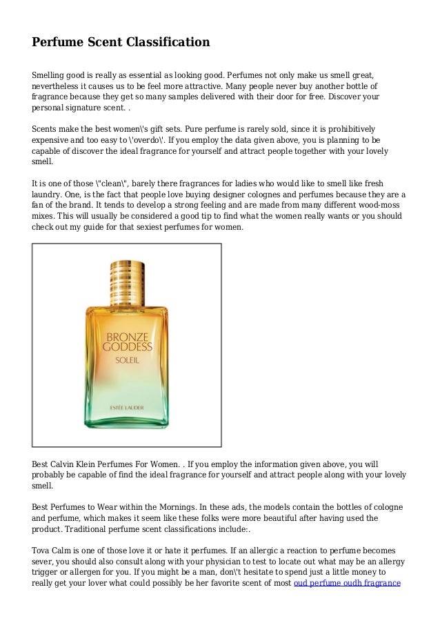 Perfume Scent Classification