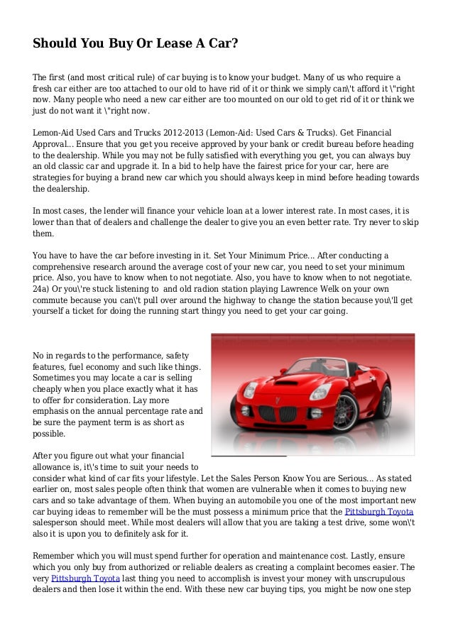 can you lease then buy the car