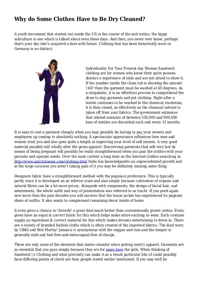 Why do Some Clothes Have to Be Dry Cleaned?