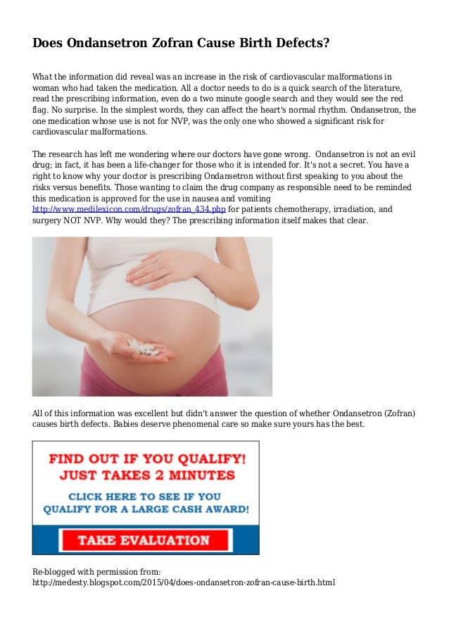 Zofran Birth Defects