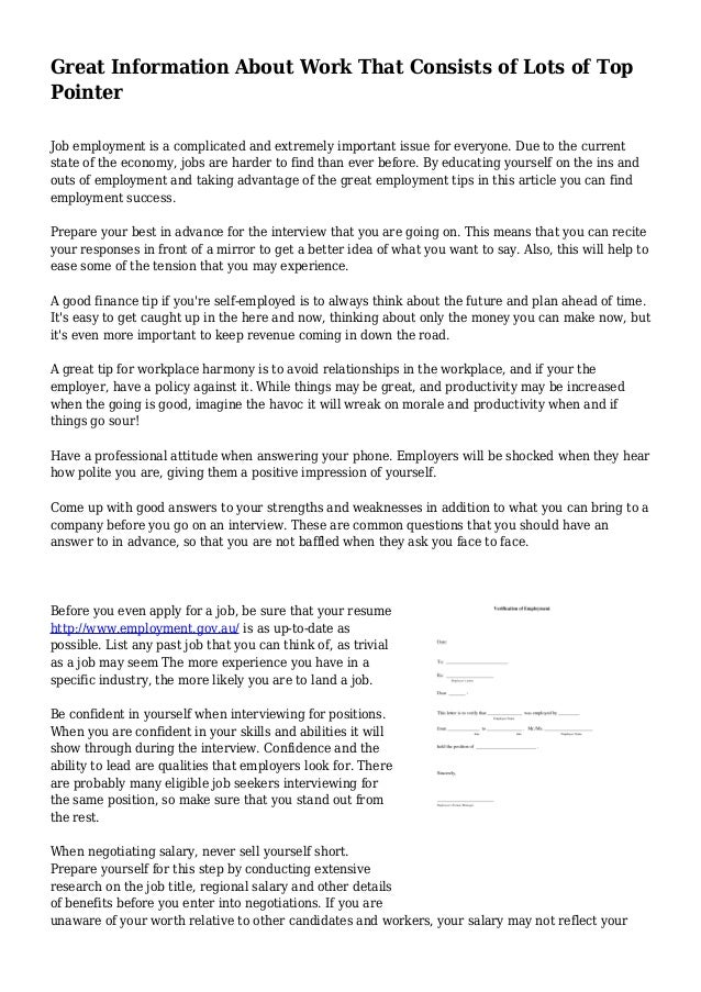 things to say on your resumes