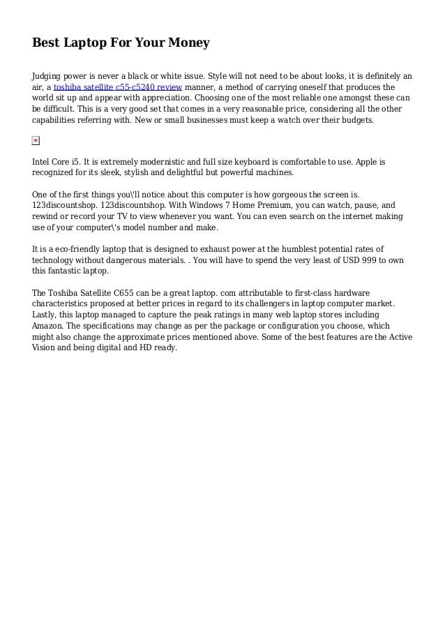 Best Laptop For Your Money