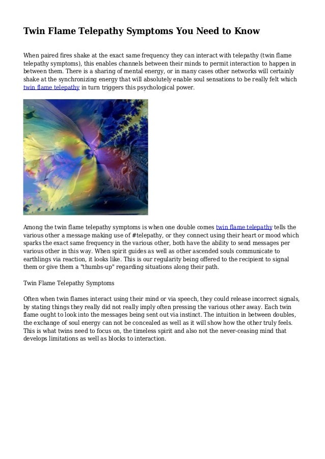 Twin Flame Telepathy Symptoms You Need to Know