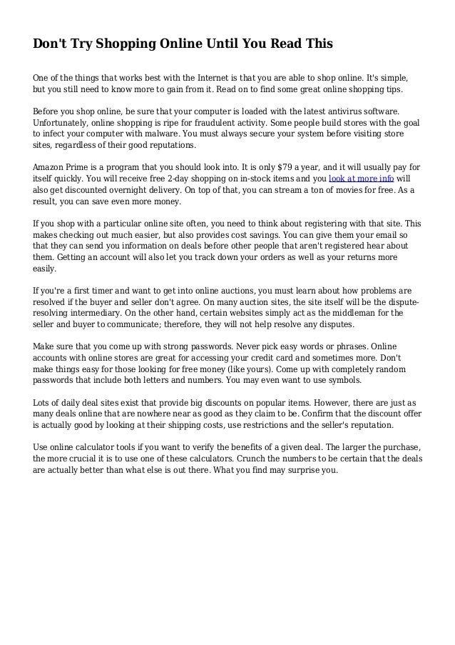 Don't Try Shopping Online Until You Read This(02)