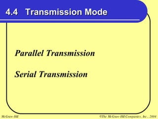 4.4  Transmission Mode Parallel Transmission Serial Transmission 