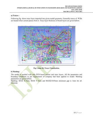 NUMERICAL ANALYSIS AND SIMULATION OF CONJUGATE HEAT TRANSFER STUDY OF ...