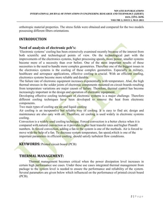 NUMERICAL ANALYSIS AND SIMULATION OF CONJUGATE HEAT TRANSFER STUDY OF ...