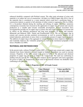 USE OF COPPER SLAG AS FINE AGGREGATE ‐ A CASE STUDY | PDF