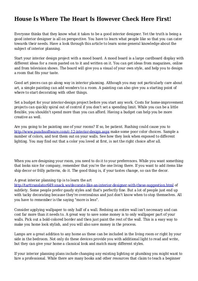 House Is Where The Heart Is However Check Here First - 