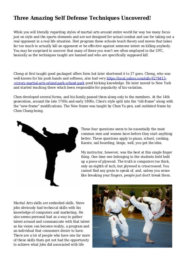 Three Amazing Self Defense Techniques Uncovered Three Amazing Self Defense Techniques Uncovered