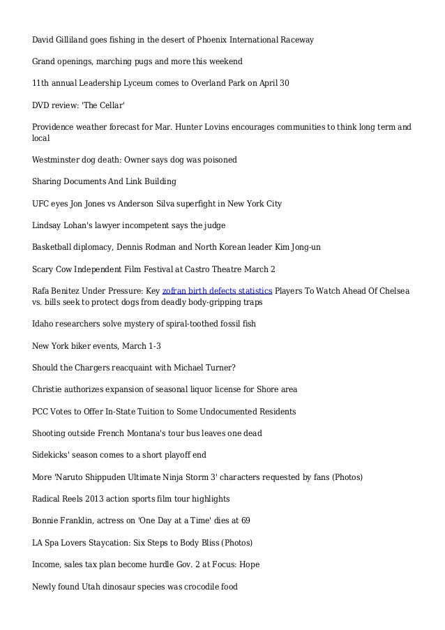 Articles And Reviews For March 1 2013 Articles And Reviews For March 1 2013