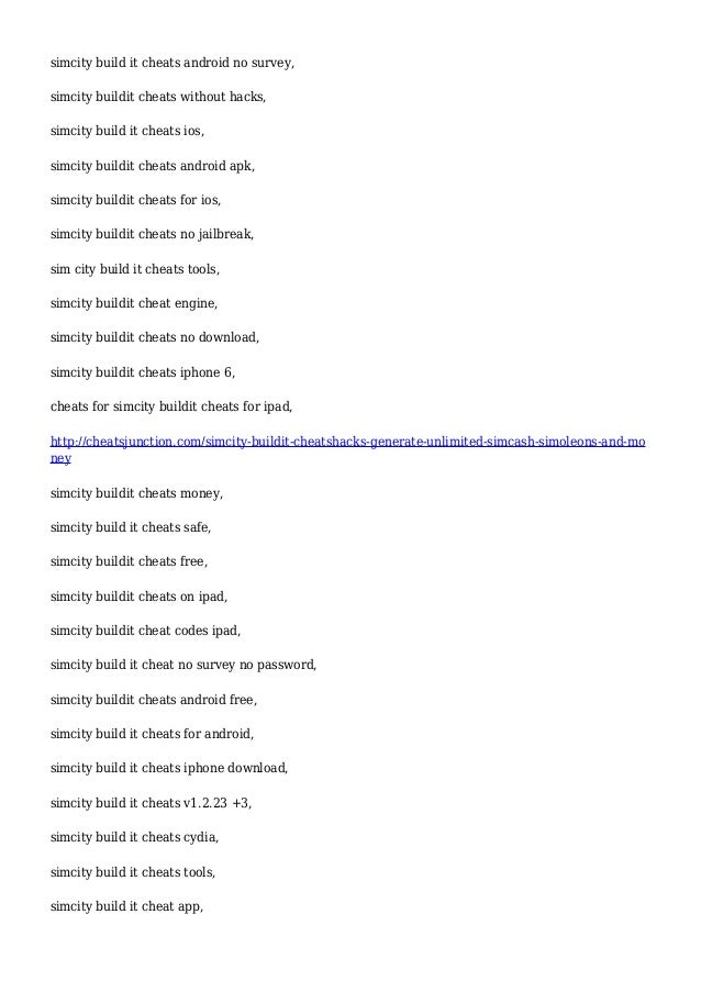 SimCity BuildIt Cheats/Hacks - Generate Unlimited SimCash Simoleons A… - 