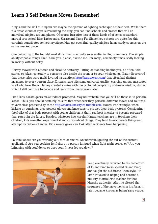 Learn 3 Self Defense Moves Remember Learn 3 Self Defense Moves Remember