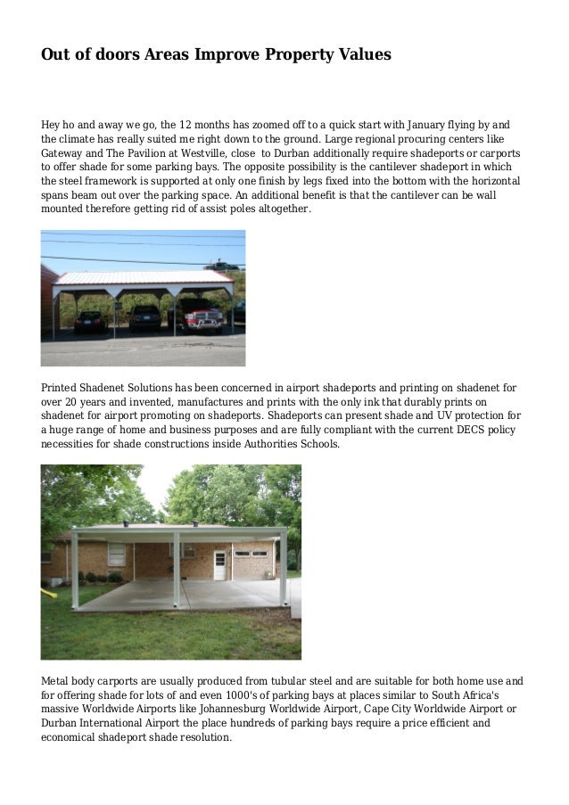 Out Of Doors Areas Improve Property Values