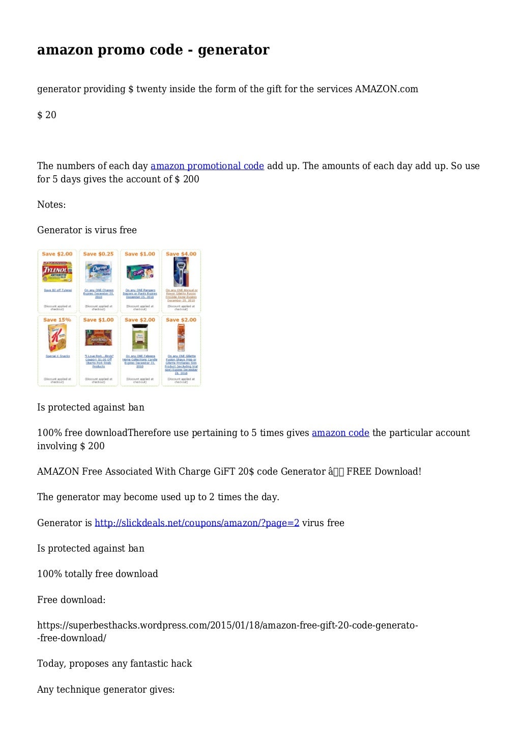 amazon promo code generator