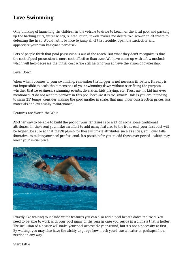 love swimming