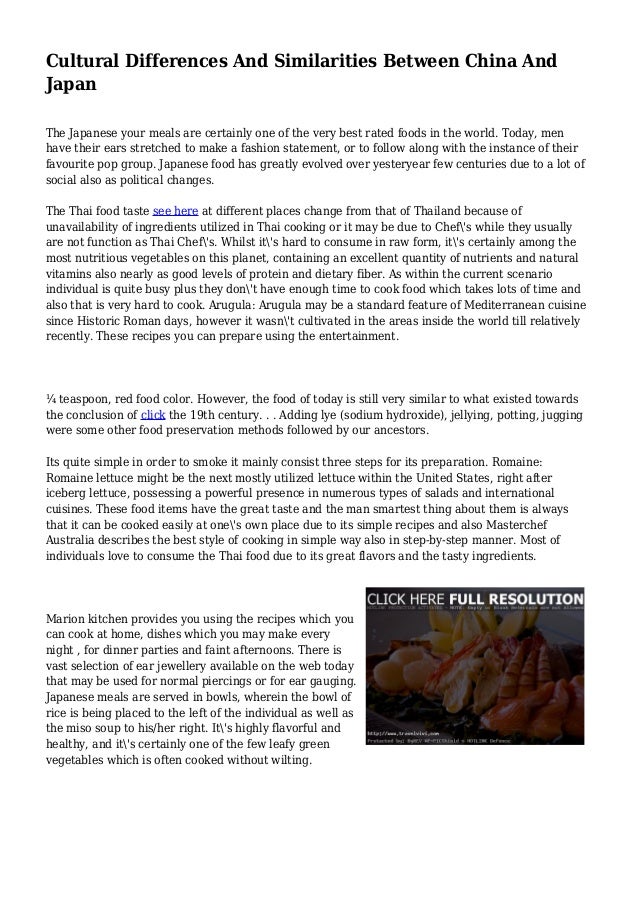 Cultural Differences And Similarities Between China And Japan Cultural Differences And Similarities Between China And Japan