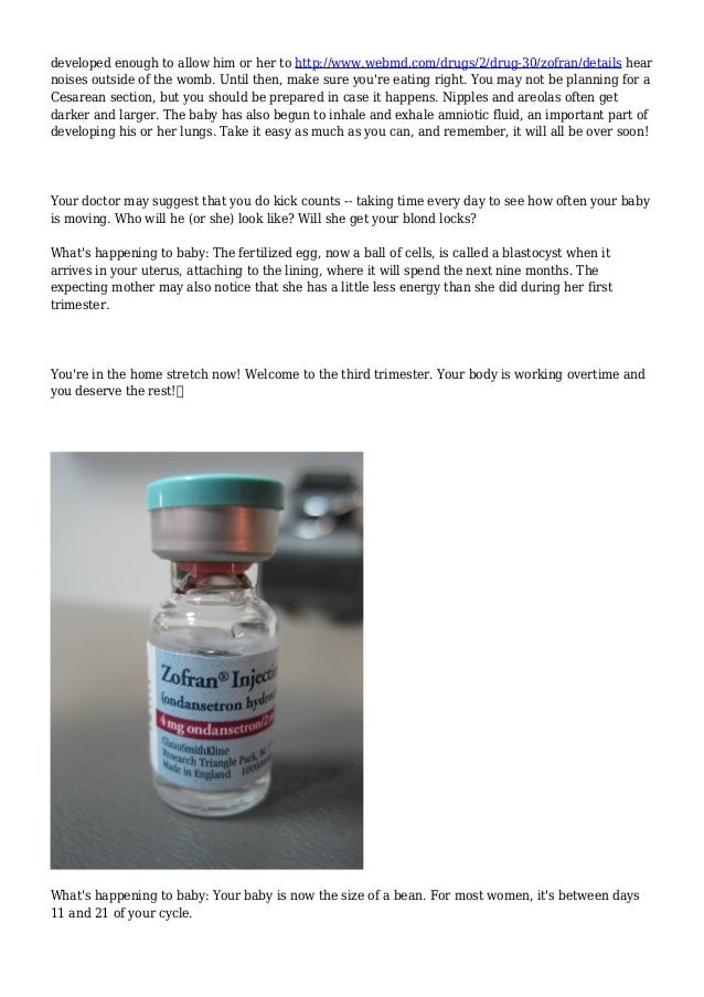 Zofran Dose For Nausea In Pregnancy