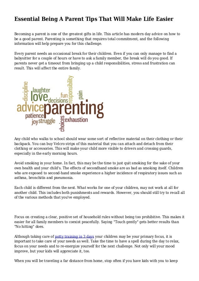 essential being a parent