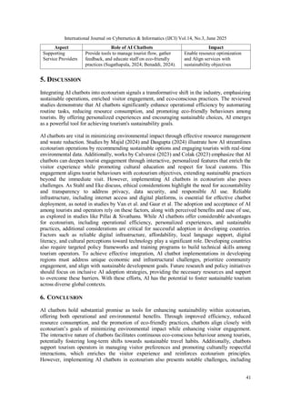 The Evolution of AI Chatbots in Sustainable Tourism: A Systematic ...