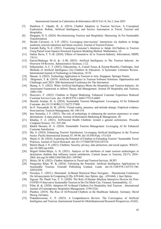 The Evolution of AI Chatbots in Sustainable Tourism: A Systematic ...