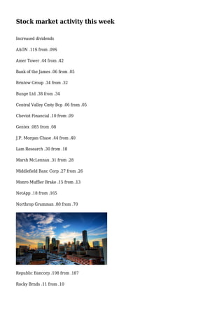 Stock market activity this week | PDF