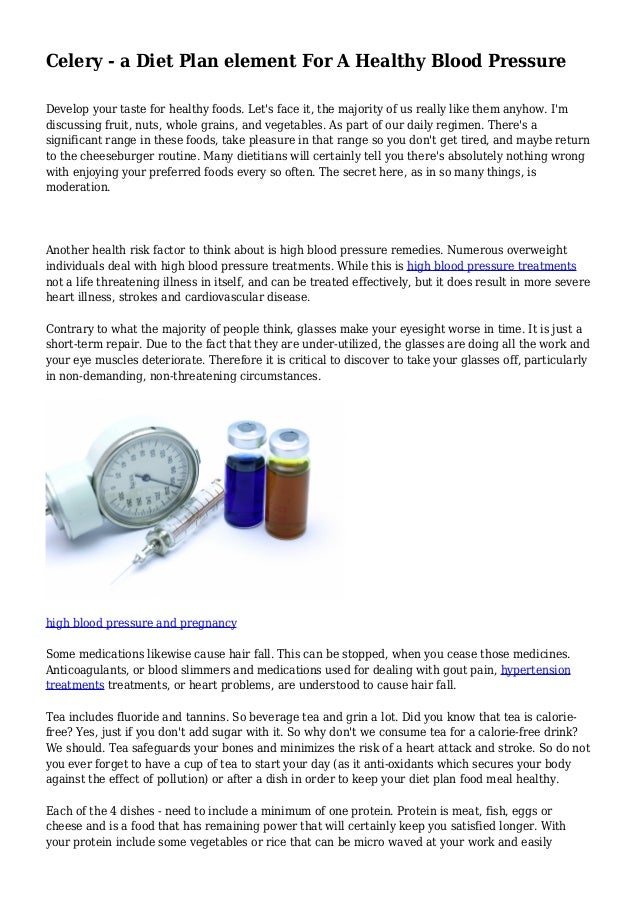 Celery a Diet Plan element For A Healthy Blood Pressure