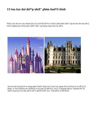 13 toa lau dai dẹp như phim hoạt hinh | PDF