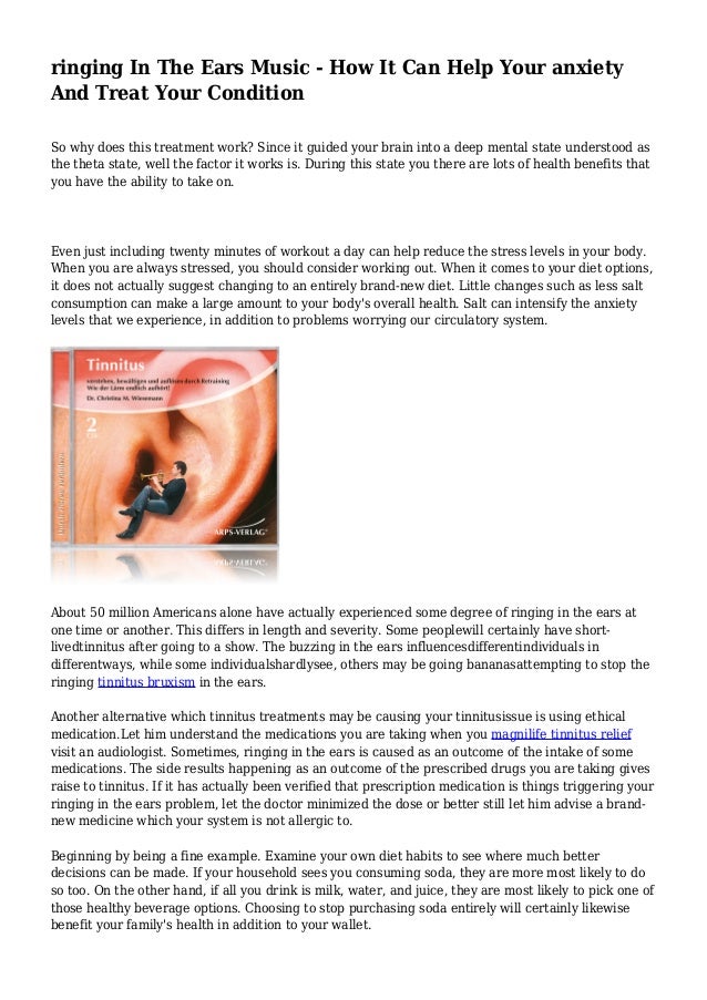 Tinnitus Relief Anxiety Induced Tinnitus Tinnitus Causes What Is