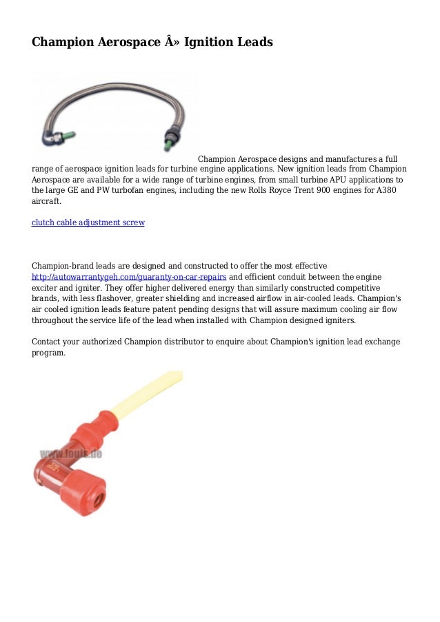 Champion Aerospace » Ignition Leads