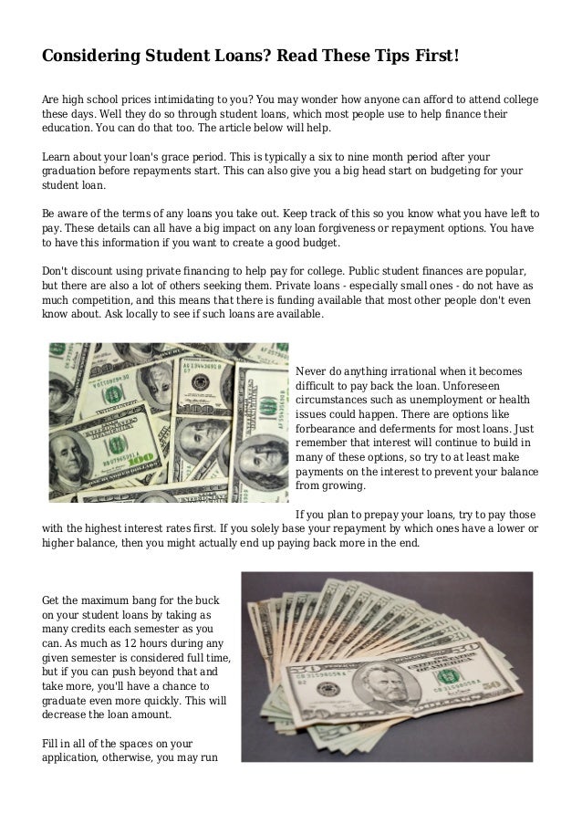 compare student loans side by side