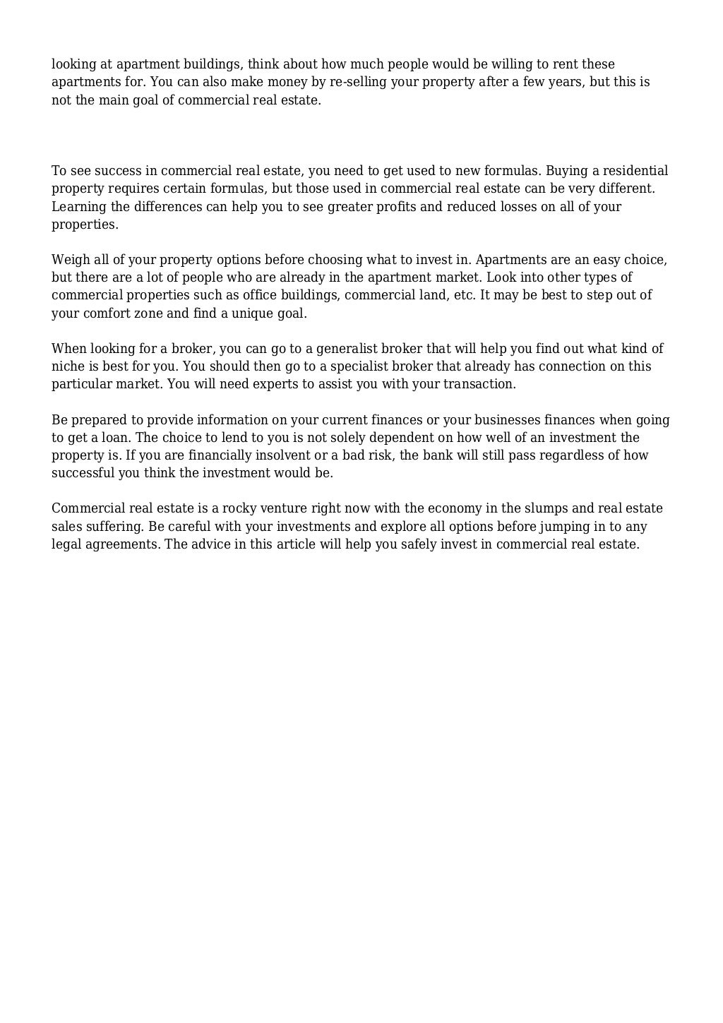 When Is The Right Time To Buy Commercial Property?