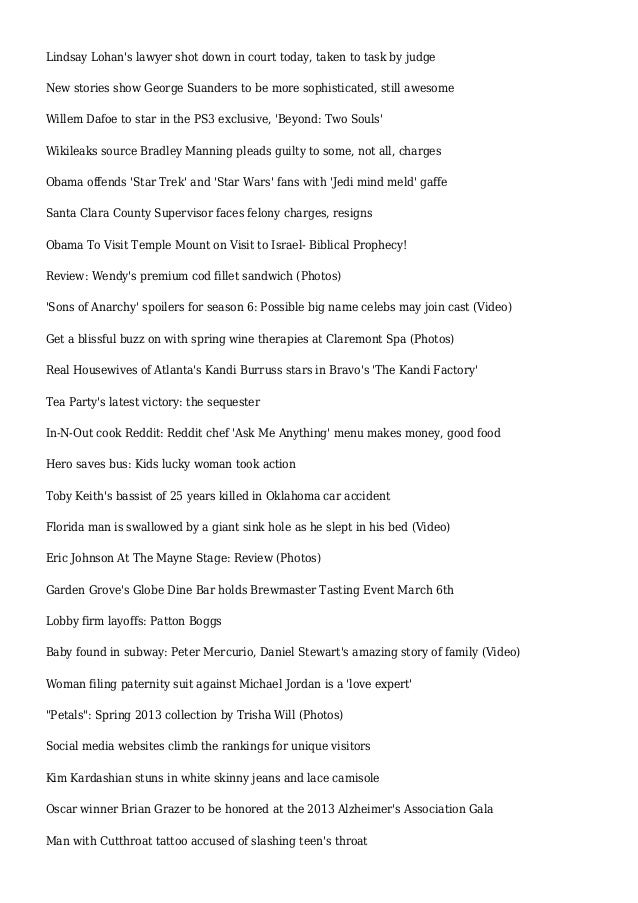Articles and Reviews for March 1, 2013