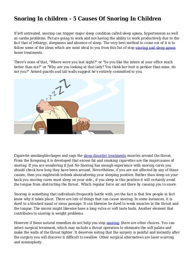 Snoring In children 5 Causes Of Snoring In Children