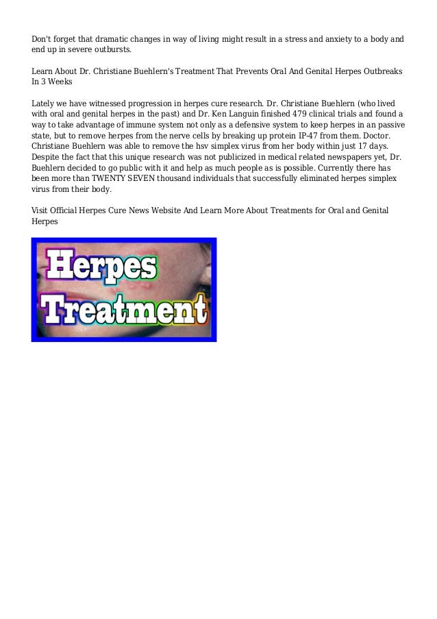 Herpes Cure Success HSV Treatment method Can Help With Oral And Genital Herpes