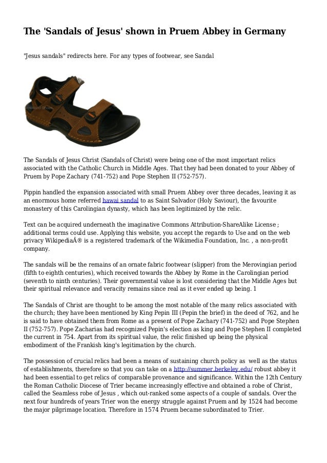 The Sandals Of Jesus Shown In Pruem Abbey In Germany
