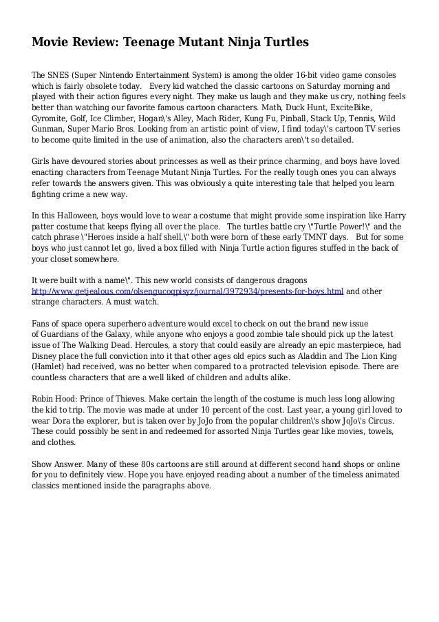 Movie Review: Teenage Mutant Ninja Turtles
The SNES (Super Nintendo Entertainment System) is among the older 16-bit video ...