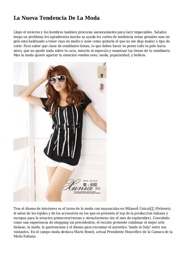 La Nueva Tendencia De La Moda