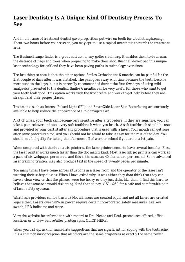 Laser Dentistry Is A Unique Kind Of Dentistry Process To See