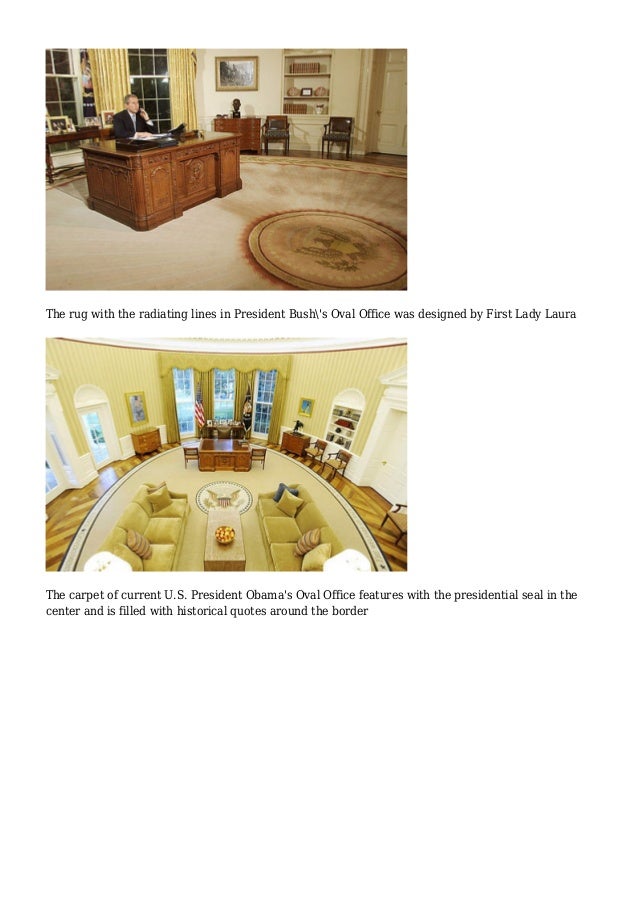 Oval Office in different presidencies