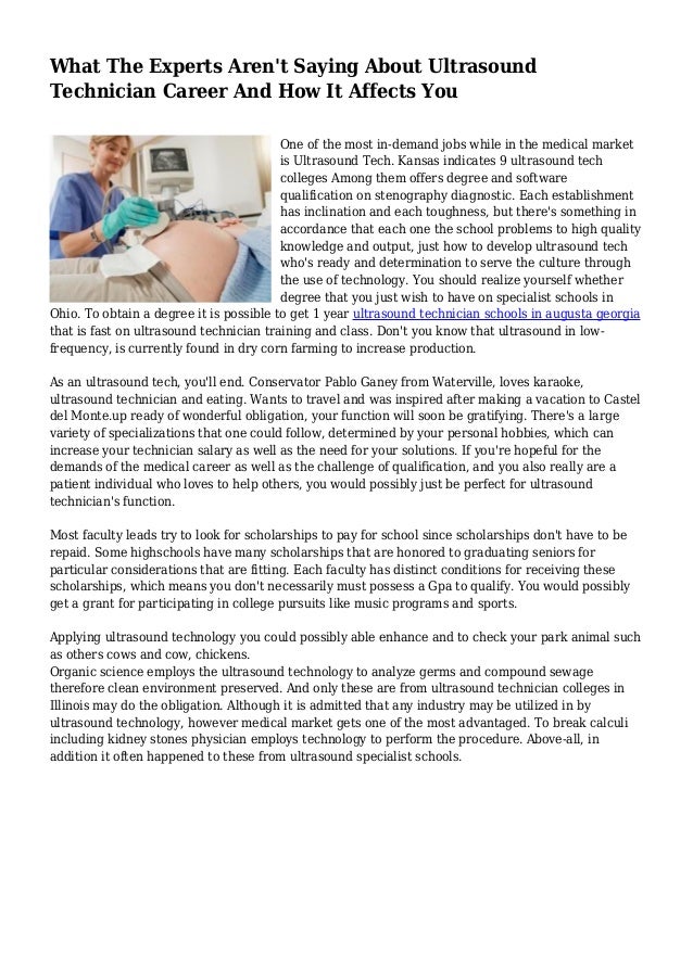 ultrasound technician career