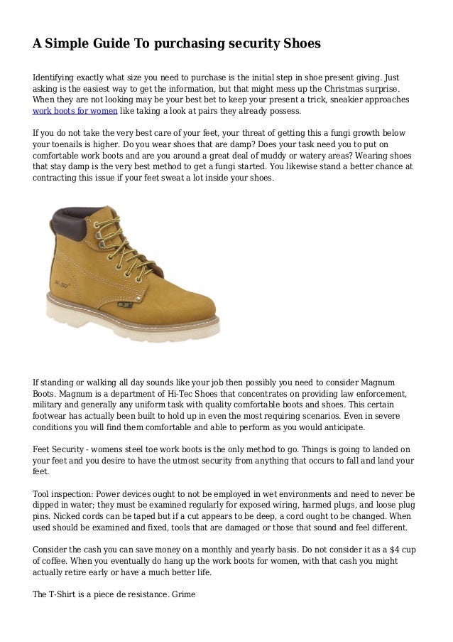 work boots for security