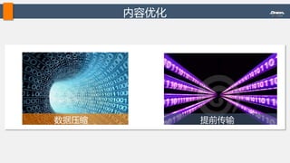 内容优化  
数据压缩   提前传输  
 