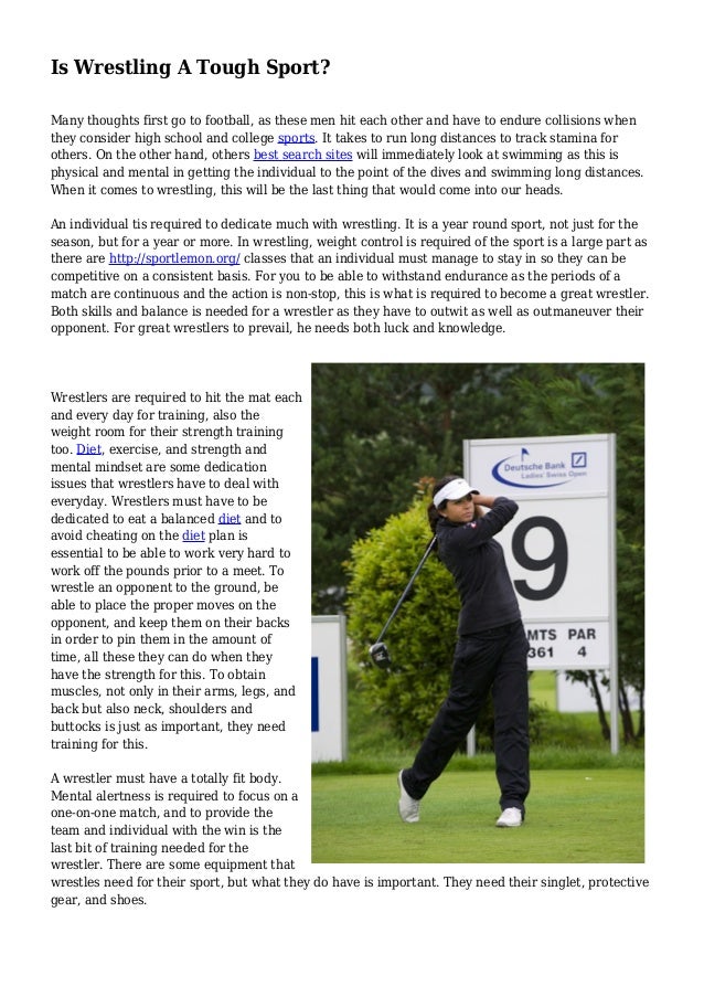 Is Wrestling A Tough Sport?