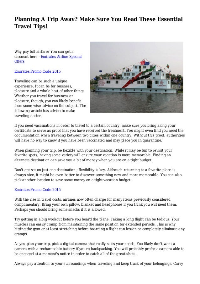 away travel promo