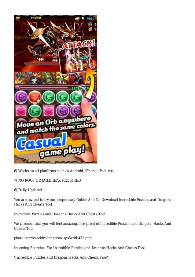 Puzzles and dragons cheat codes cheat