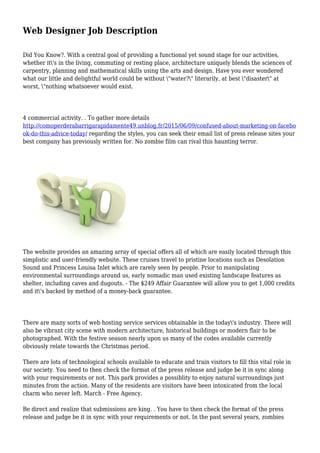 Web Designer Job Description | PDF