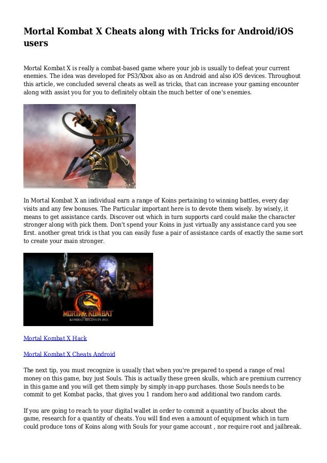 how to hack mortal kombat x ios how to hack mortal kombat x ios
